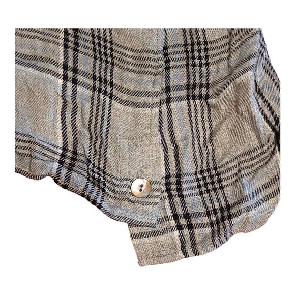 J. Jill Grey Plaid Button-Down Tunic Shirt. XS - Picture 6 of 9